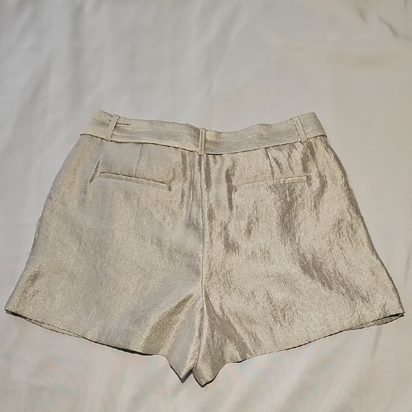 LOFT Champagne Gold Dress Shorts - Picture 6 of 8
